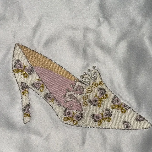 White Lingerie Bags with Pink and Gold Accents - Picture 3 of 5